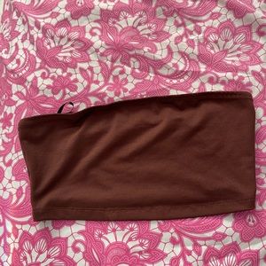 SHEIN XS Brown Tube Top